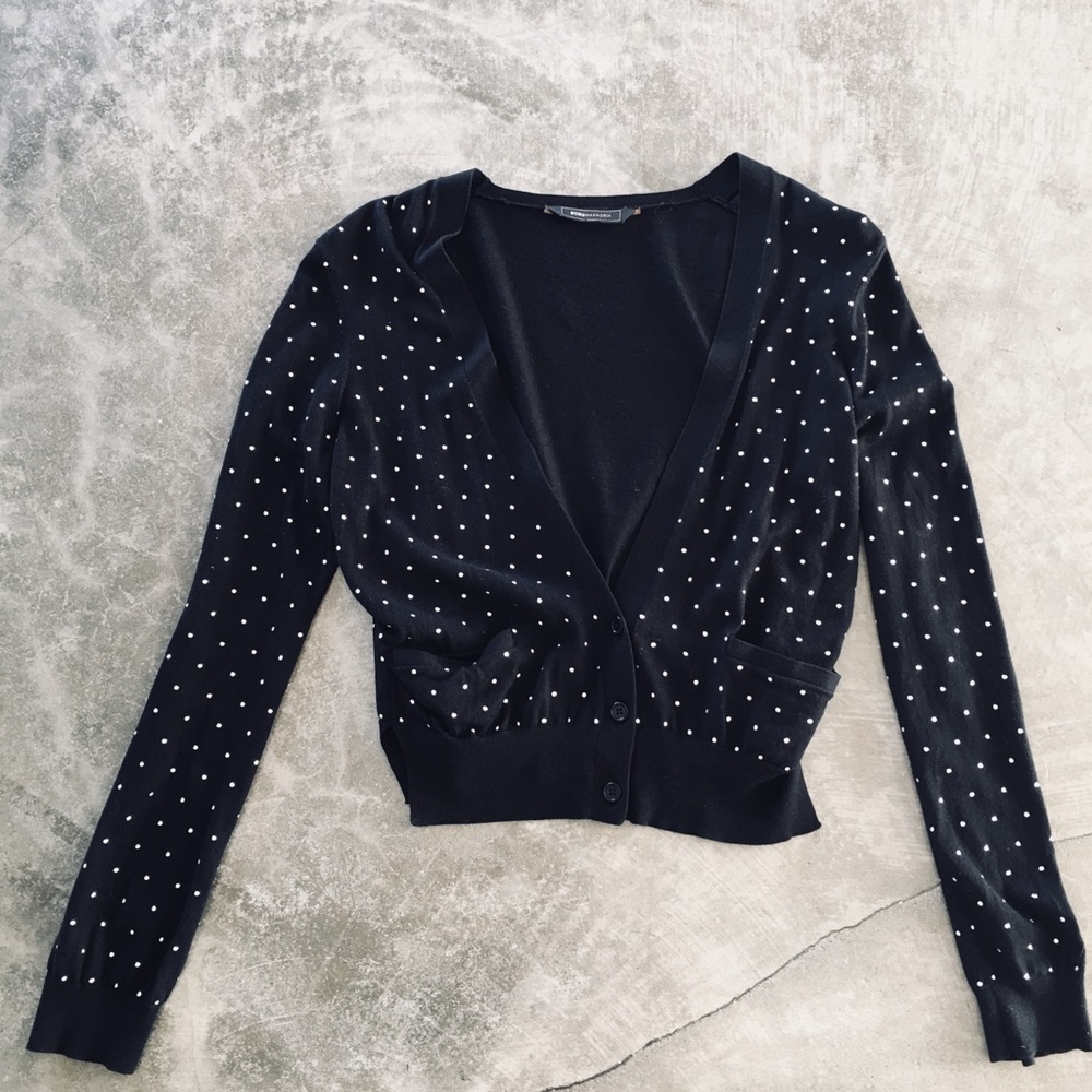 BCBG Max Azaria black knit sweater